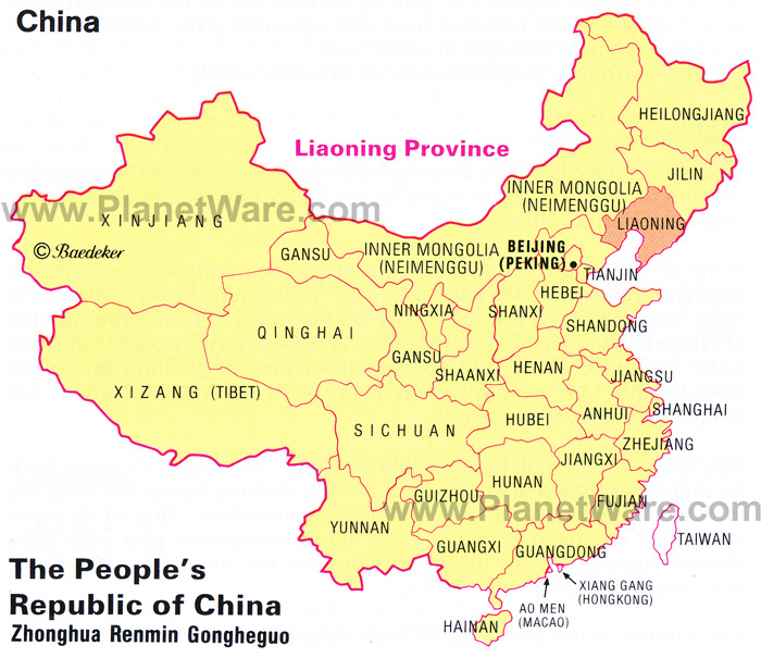 chine liaoning shenyang carte